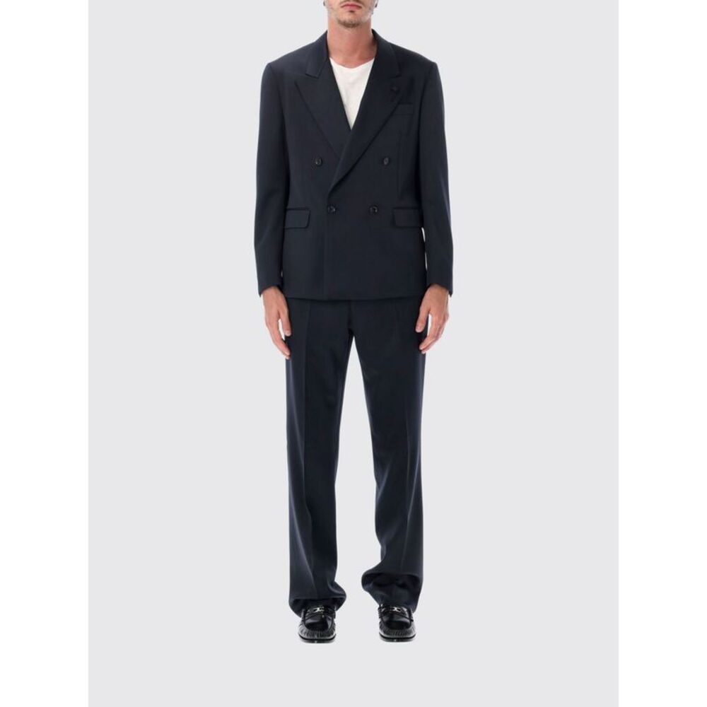 Lardini Men Lardini Regular Fit Double-Breasted Suit In Pure Virgin Wool